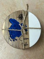 Canoe  Lake, SK set of 4 Coasters