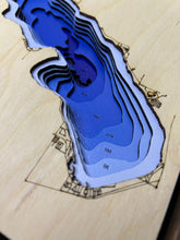 Load image into Gallery viewer, Sylvan Lake , Alberta 3D Wood Map (10x13”)
