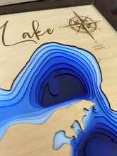 Load image into Gallery viewer, Manitou Lake , Saskatchewan 3D Wood Map
