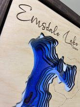 Load image into Gallery viewer, Emsdale Lake, Ontario 3D Wood Map  (10x13”)
