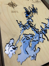 Load image into Gallery viewer, Nemeiben Lake , Saskatchewan 3D Wood Map (10x13”)
