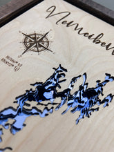 Load image into Gallery viewer, Nemeiben Lake , Saskatchewan 3D Wood Map (10x13”)
