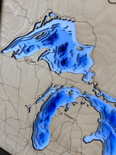 Load image into Gallery viewer, The Great Lakes, 3D Wood Map
