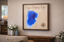 Load image into Gallery viewer, Lower Fishing Lake , Saskatchewan 3D Wood Map
