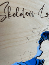 Load image into Gallery viewer, Skeleton Lake, Alberta 3D Wood Map (10x13”)
