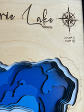 Load image into Gallery viewer, Marie Lake , Alberta 3D Wood Map (10x13”)

