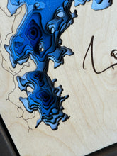 Load image into Gallery viewer, Long Bow Lake, Ontario 3D Wood Map  (10x13”)
