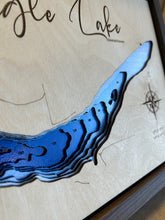 Load image into Gallery viewer, Eagle Lake, Saskatchewan 3D Wood Map (10x13”)
