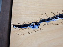 Load image into Gallery viewer, Custom Lake 3D Wood map (8x18”)

