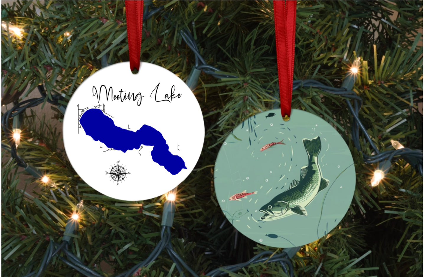 Meeting Lake  Ornament