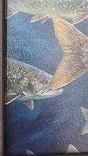 Load and play video in Gallery viewer, Lake trout art . Canvas print . Wood Sign 36.5x12.6 inch
